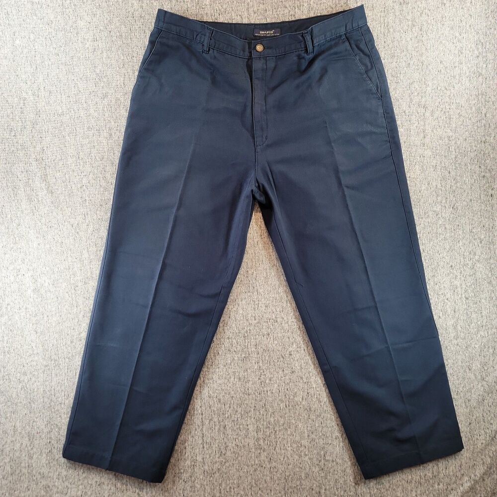 Vintage Shapes Men's Heavyweight Cotton Slacks Pants Dark Navy Size 38